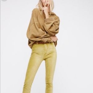 Free People velvet skinny high rise pant 30